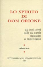 Lo spirito di Don Orione. Volume terzo