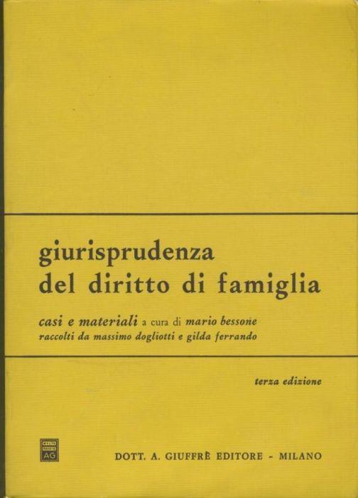 Giurisprudenza del diritto di famiglia - Mario Bessone - copertina