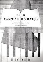 Canzone di Solvejg (de Peer Gynt - II Suite Op. 55) Spartito per pianoforte