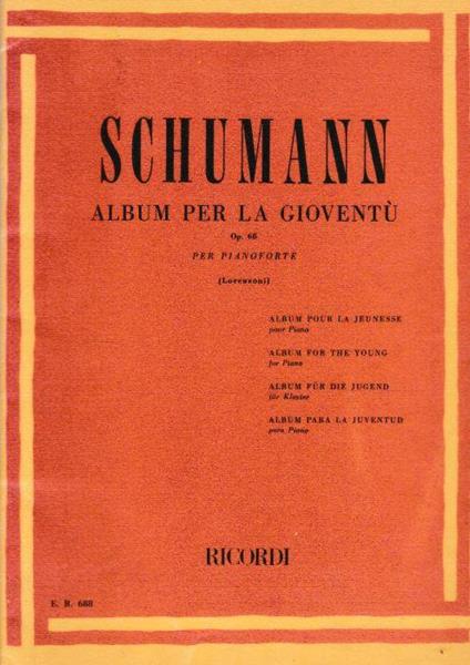 Schumann album per la gioventù Op. 68 per pianoforte (Lorenzoni) - Robert Schumann - copertina