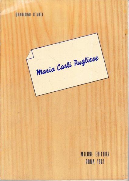 Maria Carli Pugliese - copertina