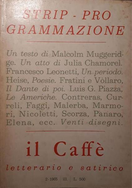 Il Caffè letterario e satirico: strip-programmazione n.2/1965 - copertina