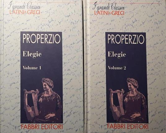 Elegie (vol. 1-2) - Sesto Properzio - copertina