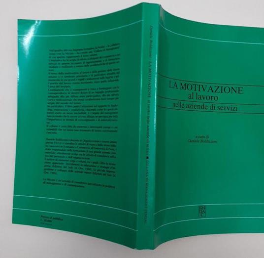 La motivazione al lavoro nelle aziende di servizi - Daniele Boldizzoni - copertina