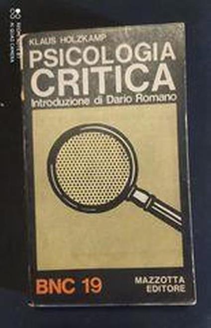 Psicologia critica - Klaus Holzkamp - copertina