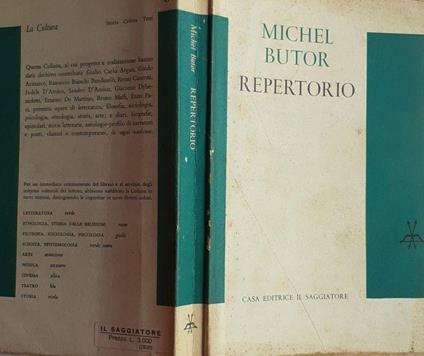 Repertorio. Studi e conferenze 1948-1959 - Michel Butor - copertina