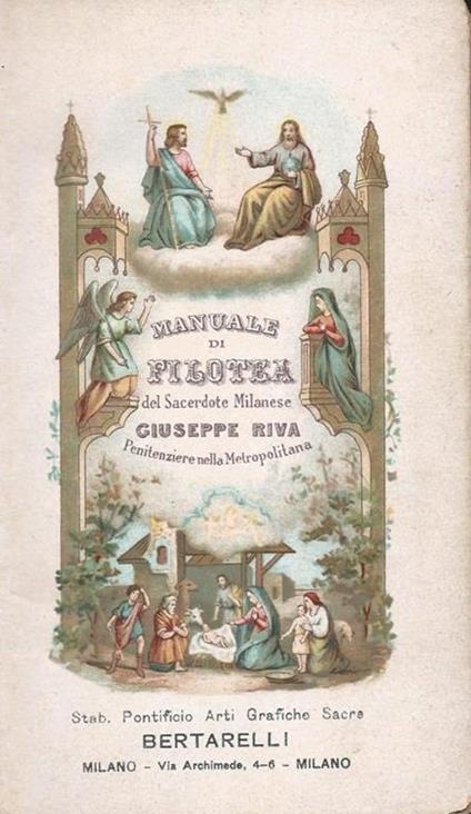 Manuale di filotea del Sacerdote Milanese Giuseppe Riva - copertina