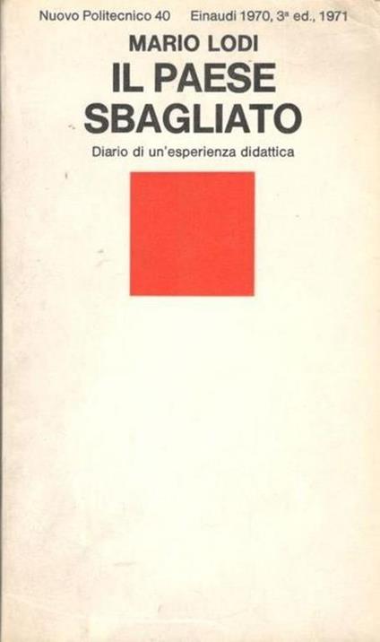 Il paese sbagliato, diario di un'esperienza didattica - Mario Lodi - copertina