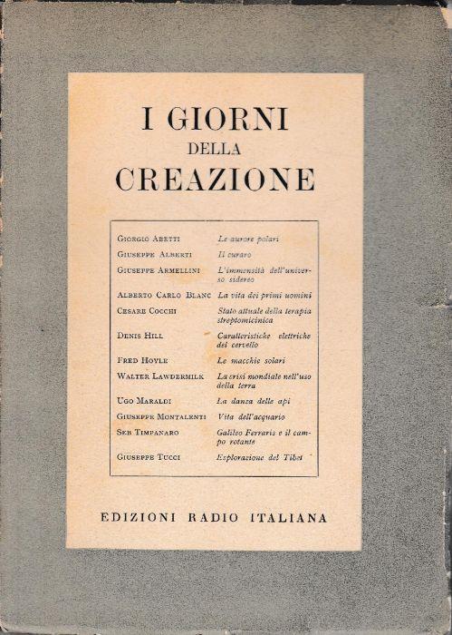 I giorni della creazione - copertina