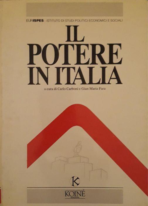 Il potere in Italia - Carlo Carboni - copertina