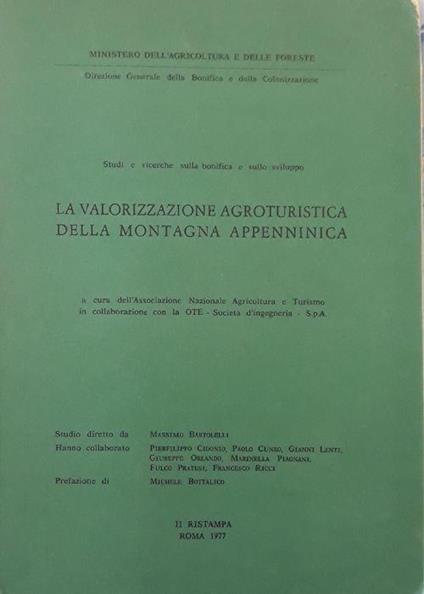 La valorizzazione agroturistica della montagna appenninica - copertina