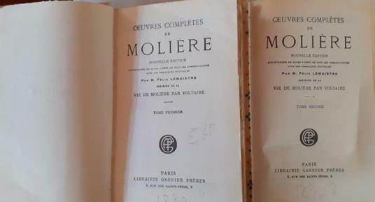 Oeuvres completes de Moliere - Tome premier, Tome second - Molière - copertina