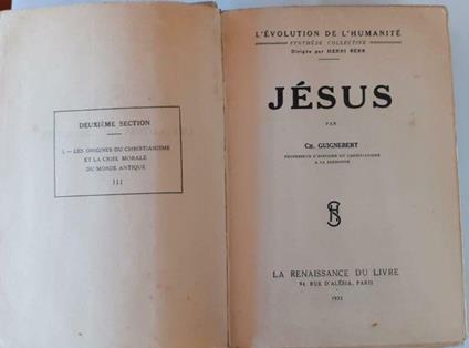 Jésus - Charles Guignebert - copertina
