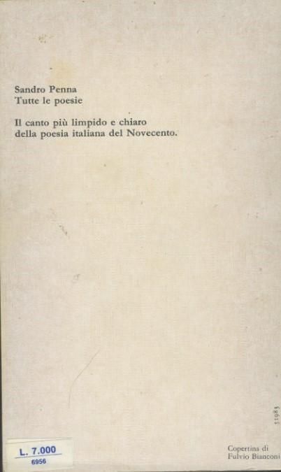 Tutte le poesie - Sandro Penna - Libro Usato - Garzanti Libri - | IBS