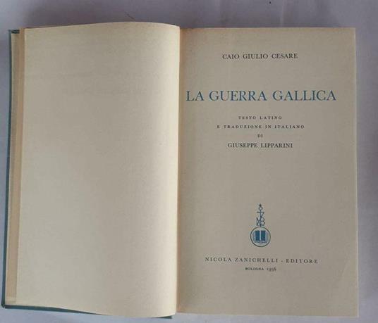 La guerra Gallica - Caio Giulio Cesare - copertina