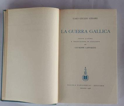 La Guerra Gallica - Caio Giulio Cesare - copertina