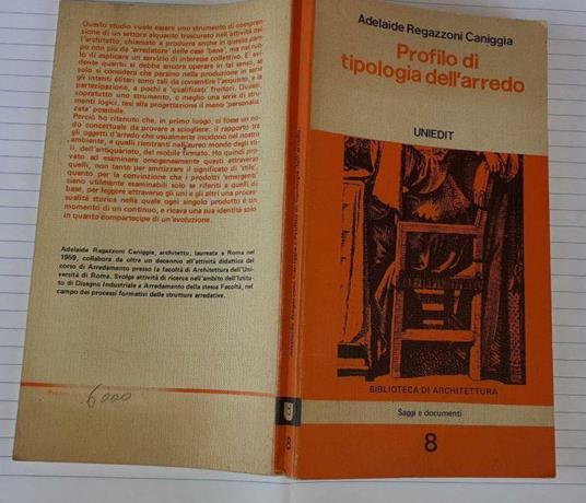 Profilo di tipologia dell'arredo - Adelaide Regazzoni Caniggia - copertina