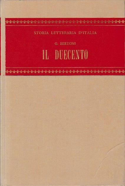 Il Duecento - Giulio Bertoni - copertina