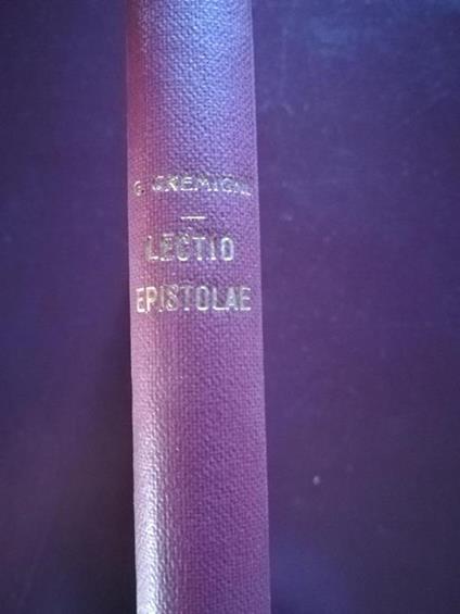 Lectio Epistolae - Gilla Gremigni - copertina