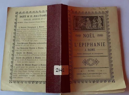 Noel et l'epiphanie a Rome. Notes historique et liturgiques - Magdalen Nabb - copertina