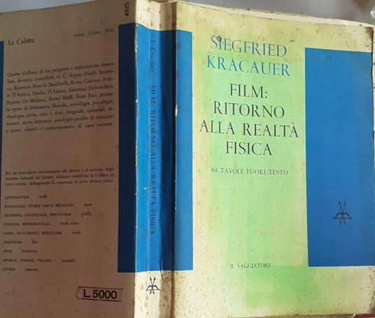 Film: ritorno alla realta' fisica - Siegfried Kracauer - copertina