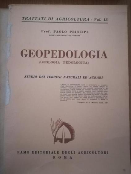Geopedologia - Paolo Principi - copertina