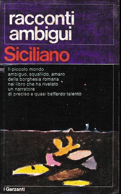 Racconti ambigui - Enzo Siciliano - copertina