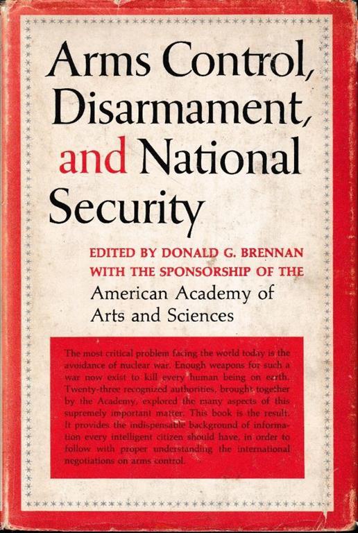 Arms Control, Disarmament, and National Security - copertina