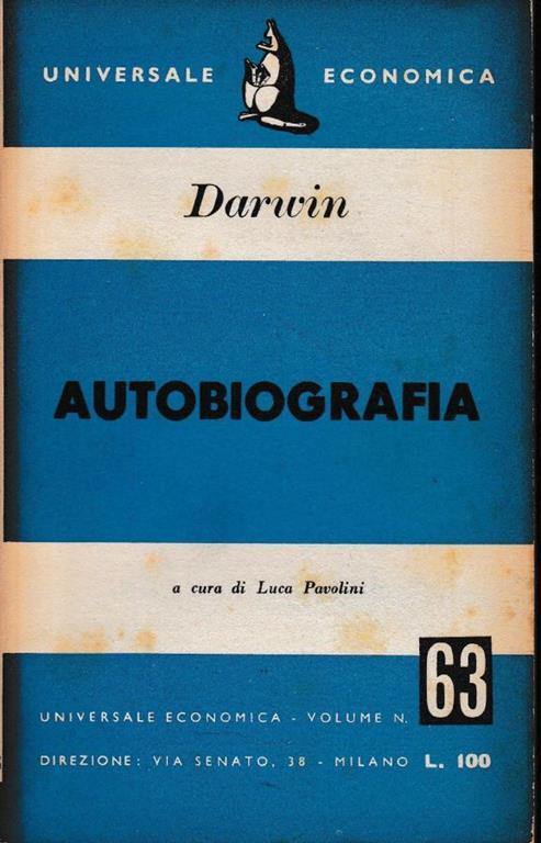 Autobiografia - Charles Darwin - copertina