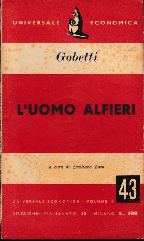 L' uomo Alfieri - Piero Gobetti - copertina