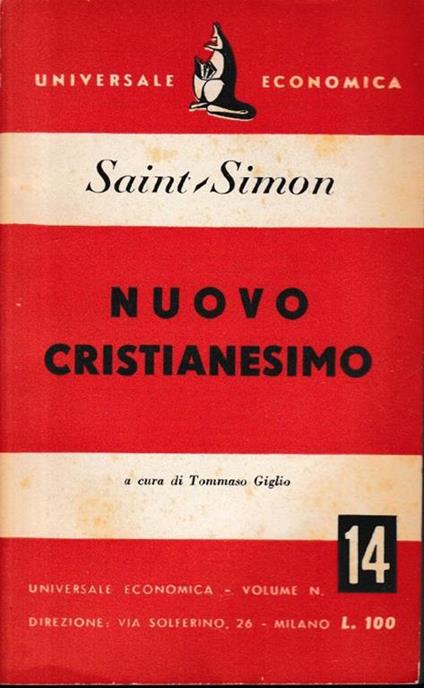 Nuovo Cristianesimo - Claude-Henri de Saint-Simon - copertina