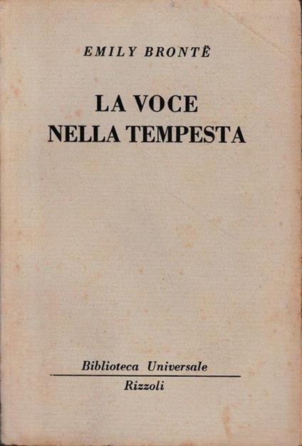 La  voce nella tempesta - Emily Brontë - copertina