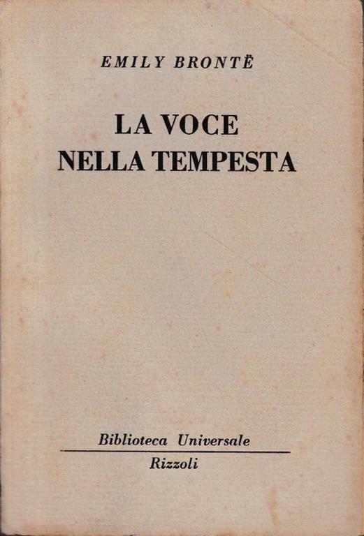 La  voce nella tempesta - Emily Brontë - copertina