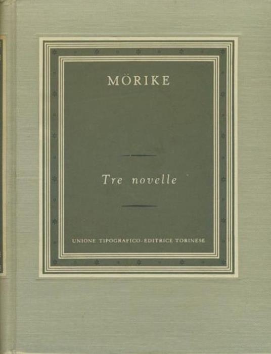 Tre novelle - Eduard Mörike - copertina