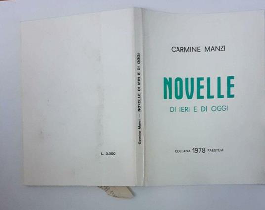 Novelle di ieri e di oggi - Carmine Manzi - copertina