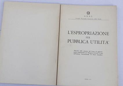 L' espropriazione per pubblica utilità - copertina