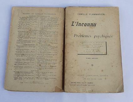 L' inconnu et les Problemes psychiques tome 2 - Camille Flammarion - copertina