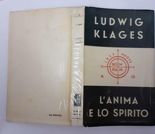 L' anima e lo spirito - Ludwig Klages - copertina