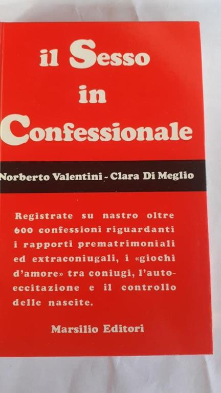 Il Sesso in confessionale - Norberto Valentini - copertina