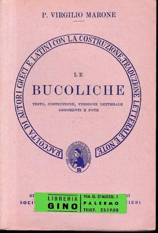 Le  bucoliche - Publio Virgilio Marone - copertina