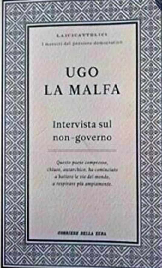 Intervista sul non- governo - Ugo La Malfa - copertina