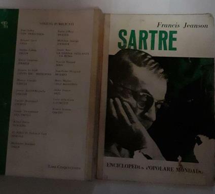 Sartre - Francis Jeanson - copertina