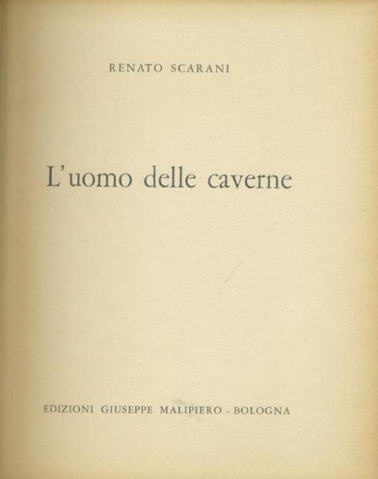 L' uomo delle caverne - Renato Scarani - copertina