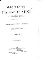 Vocabolario italiano-latino