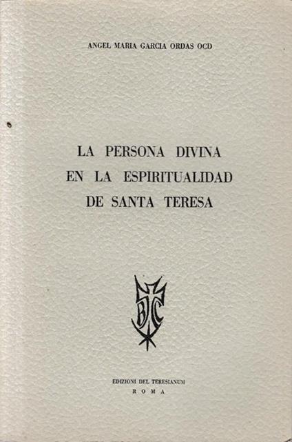 La persona divina en la espiritualidad de Santa Teresa - copertina