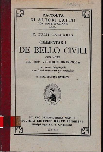 Da Bello Civili. Testo in Italiano e Latino - copertina