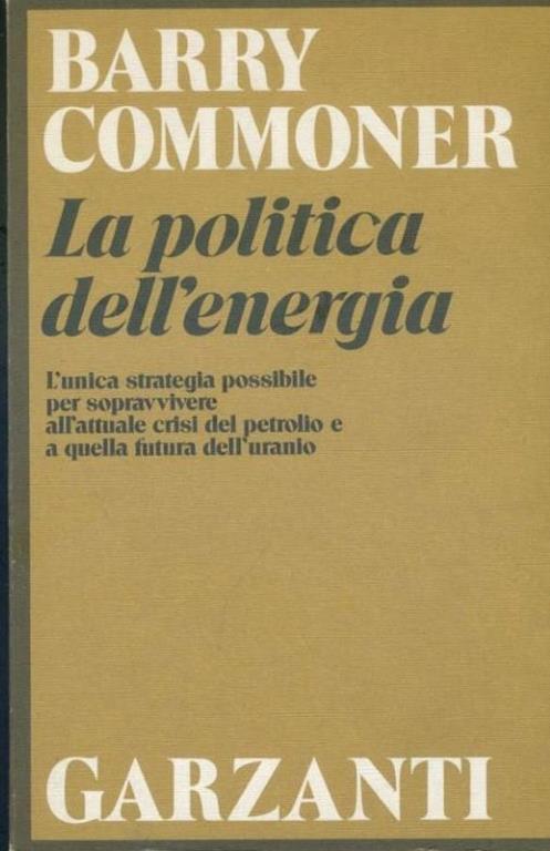 La politica dell'energia - Barry Commoner - copertina