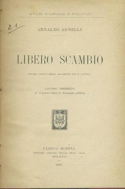 Libero Scambio - Arnaldo Agnelli - copertina