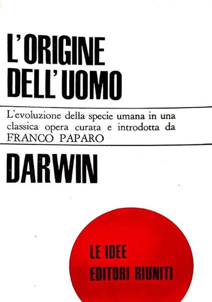 L' origine dell'uomo - Charles Darwin - copertina