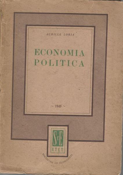 Economia politica - Achille Loria - copertina